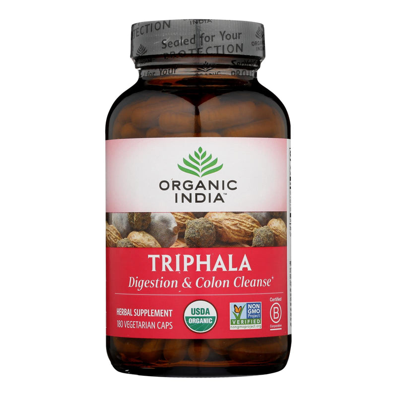Organic India Triphala Digestion & Colon Cleanse Support (180 Vegan Capsules) - Cozy Farm 