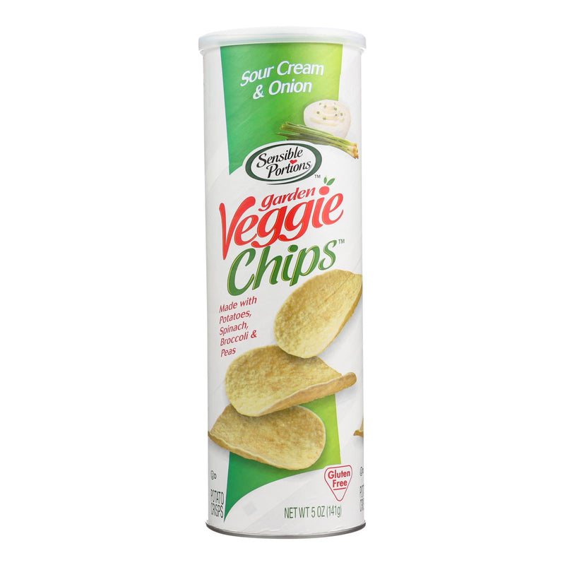 Sensible Portions Garden Veggie Chips In Canister, Pack of 12 - 5 Oz. - Cozy Farm 