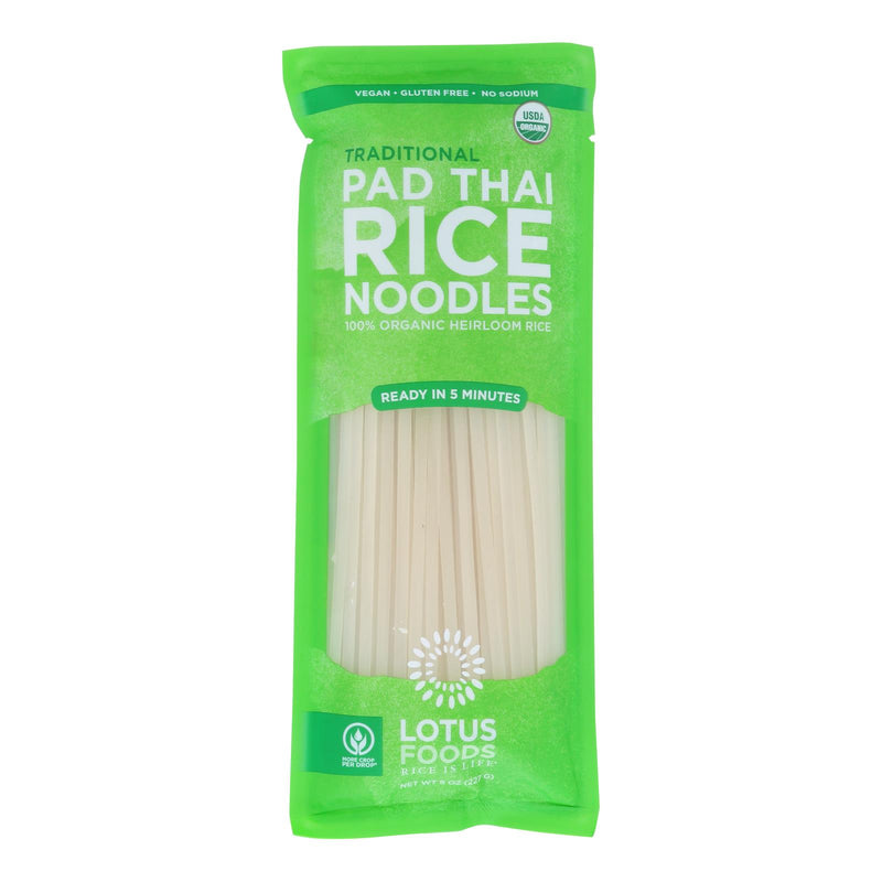Lotus Foods Thai Jasmine Organic Pad Thai Rice Noodles, 8 Oz, (Pack of 8) - Cozy Farm 