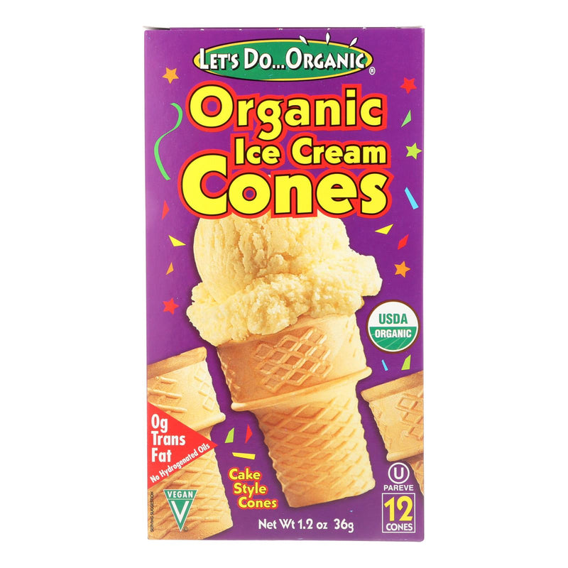 Let's Do Organic Sugar Cones (Pack of 12) - 1.2 Oz. - Cozy Farm 