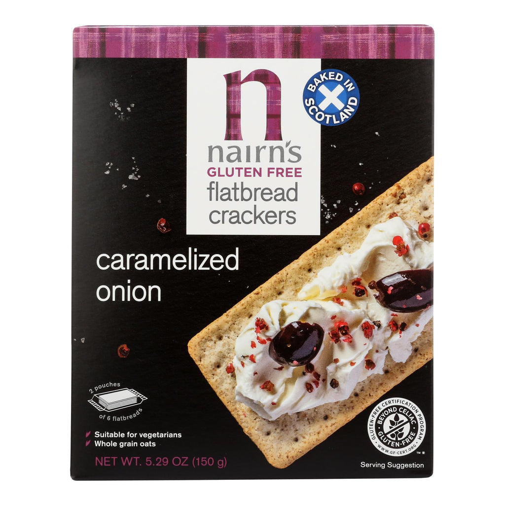 Nairn's Gluten Free Caramelized Onion Flatbread (Pack of 6 - 5.29 Oz Each) - Cozy Farm 