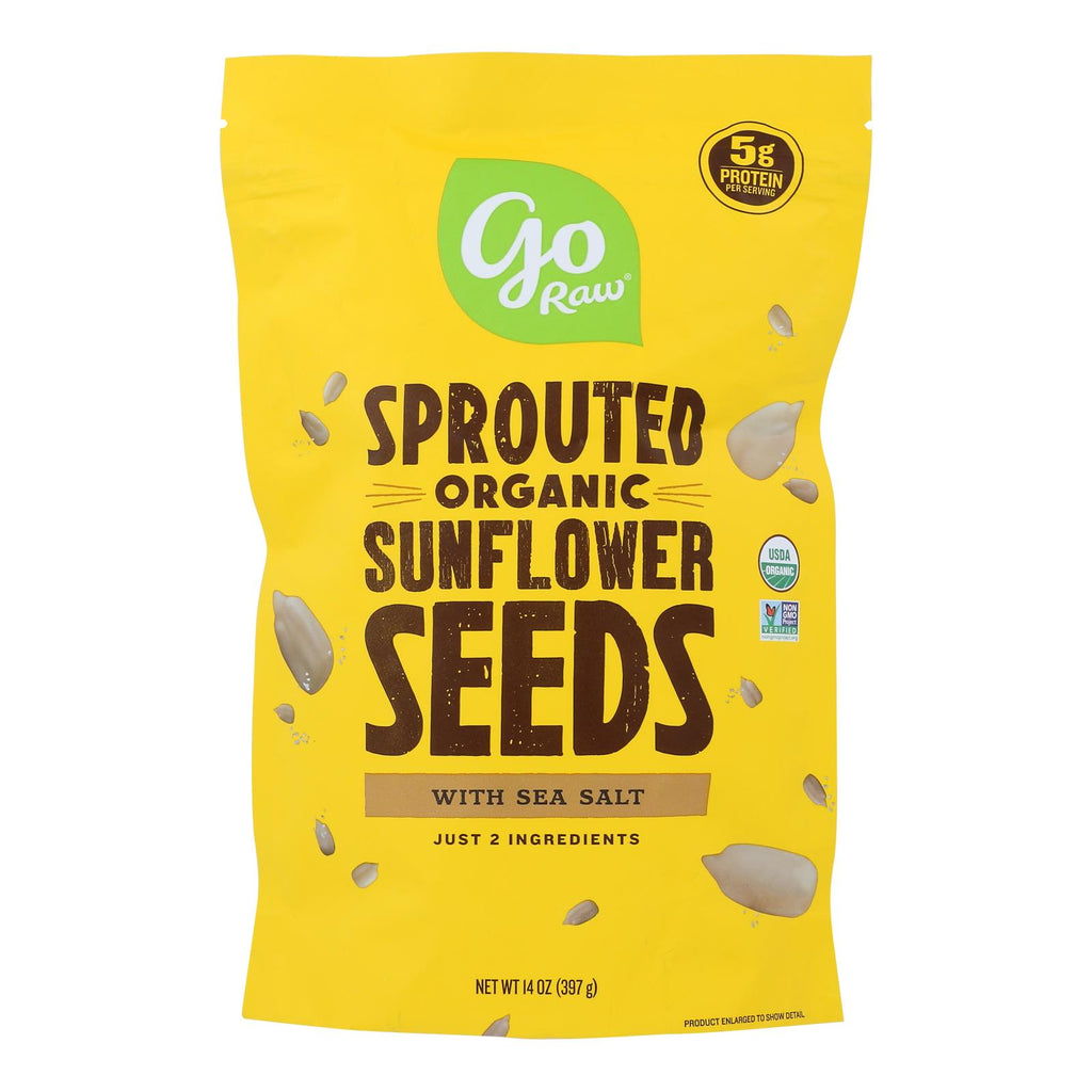 GoRaw Sprouted Sunflower Seeds with Celtic Sea Salt (Pack of 6 - 14 Oz.) - Cozy Farm 