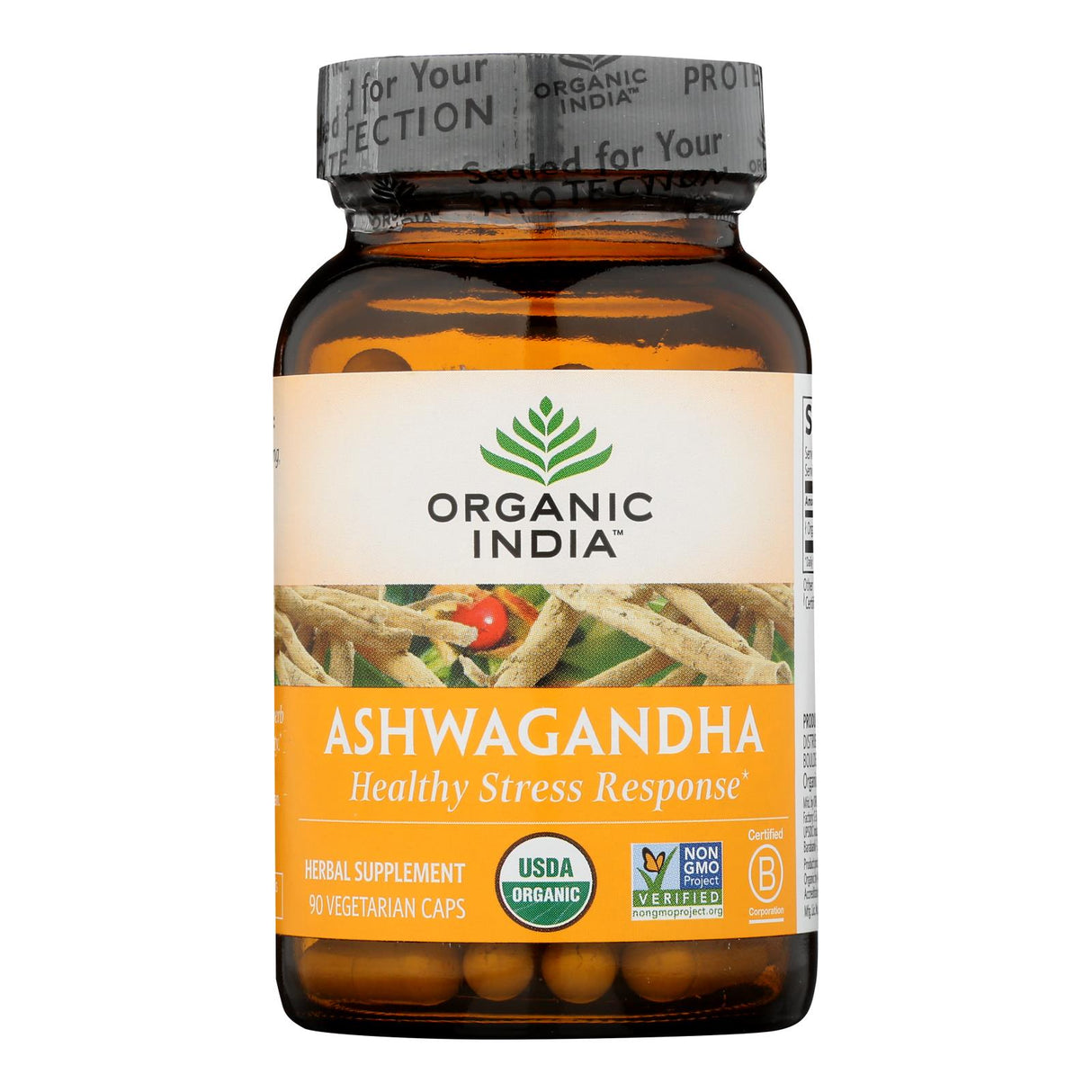 Organic India Wellness Supplements Ashwagandha 90 Count - Cozy Farm 