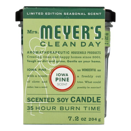 Mrs. Meyer's Clean Day Scented Soy Candle, Refreshing Iowa Pine, Pack of 6 - Cozy Farm 