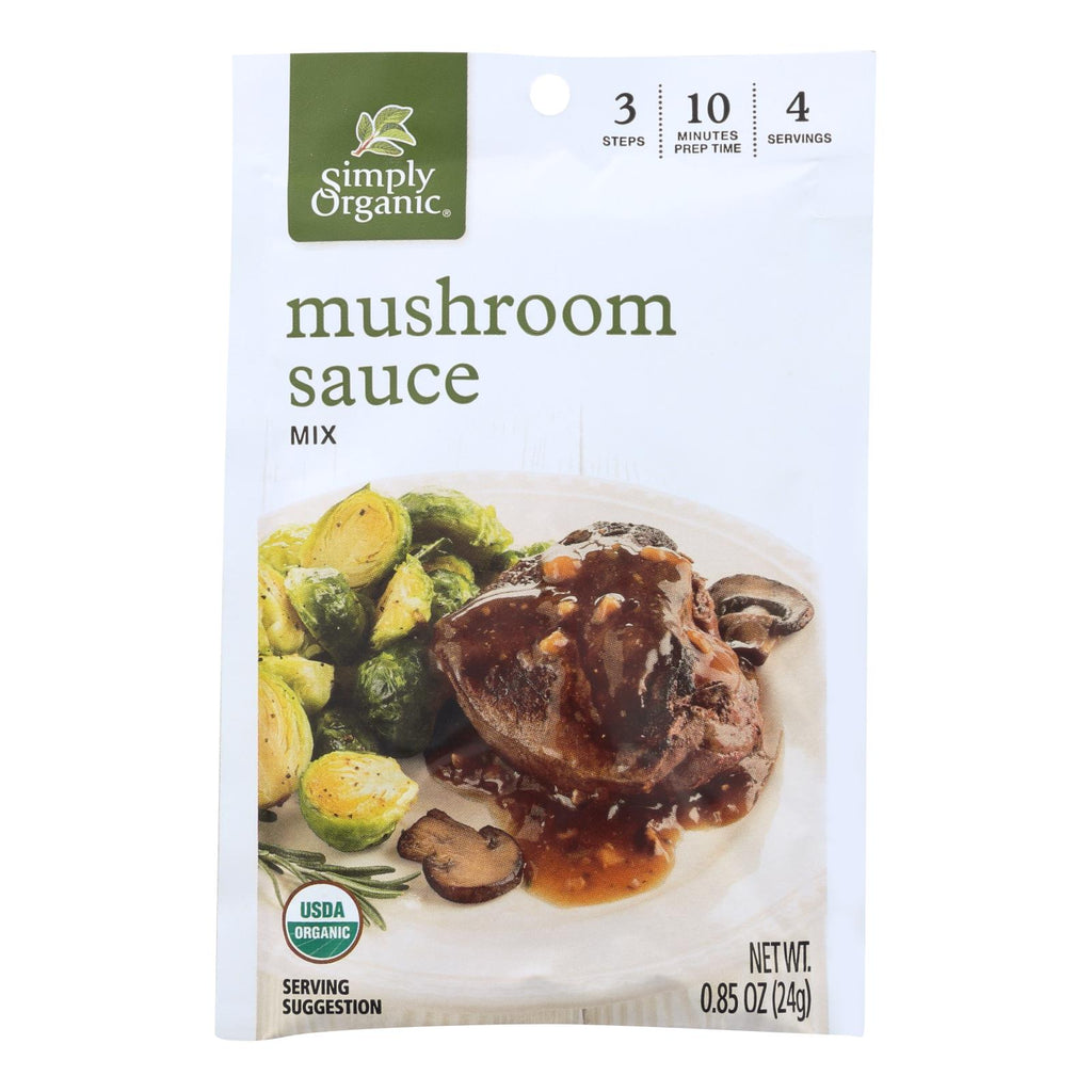 Simply Organic Seasoning Mix - Mushroom Sauce - Case Of 12 - 0.85 Oz. - Cozy Farm 