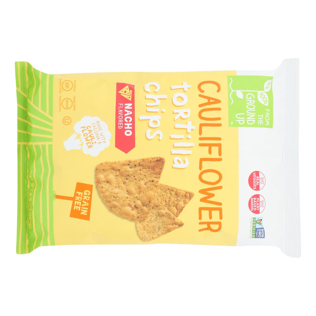 From The Ground Up Tort Chips Cauliflower Nacho (Pack of 12 - 4.5 Oz.) - Cozy Farm 
