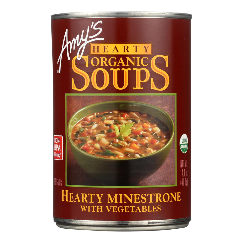 Amy's Organic Hearty Vegetable Minestrone Soup, 14.1 Oz. (Pack of 12) - Cozy Farm 