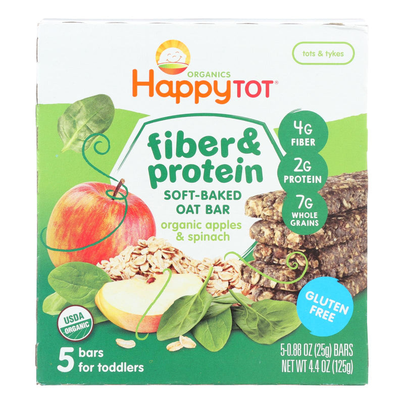 Happy Tot Soft Baked Oat Bar Organic Apples & Spinach for Toddlers (Pack of 6 - 5.88oz) - Cozy Farm 