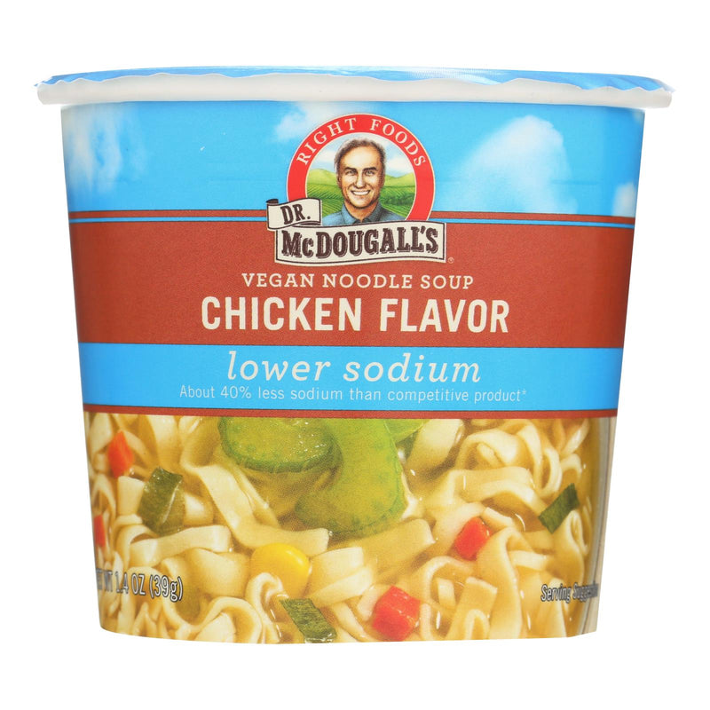 Dr. McDougall's Vegan Noodle Soup Cup, Low Sodium, Chicken Flavor, 1.4 Oz (Pack of 6) - Cozy Farm 