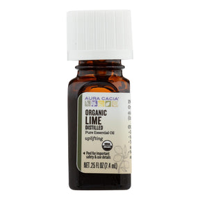 Aura Cacia Organic Lime Essential Oil, .25 Fl Oz - Cozy Farm 