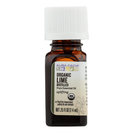 Aura Cacia Organic Lime Essential Oil, .25 Fl Oz - Cozy Farm 