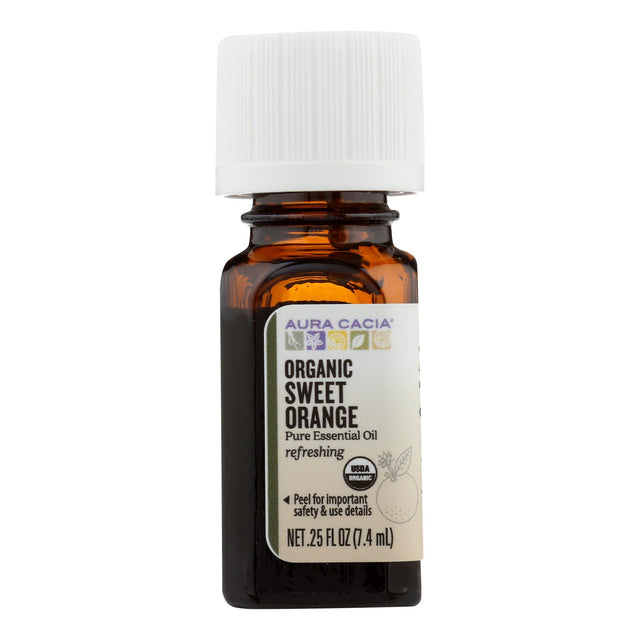 Aura Cacia Organic Sweet Orange Essential Oil (25 Oz.) - Cozy Farm 