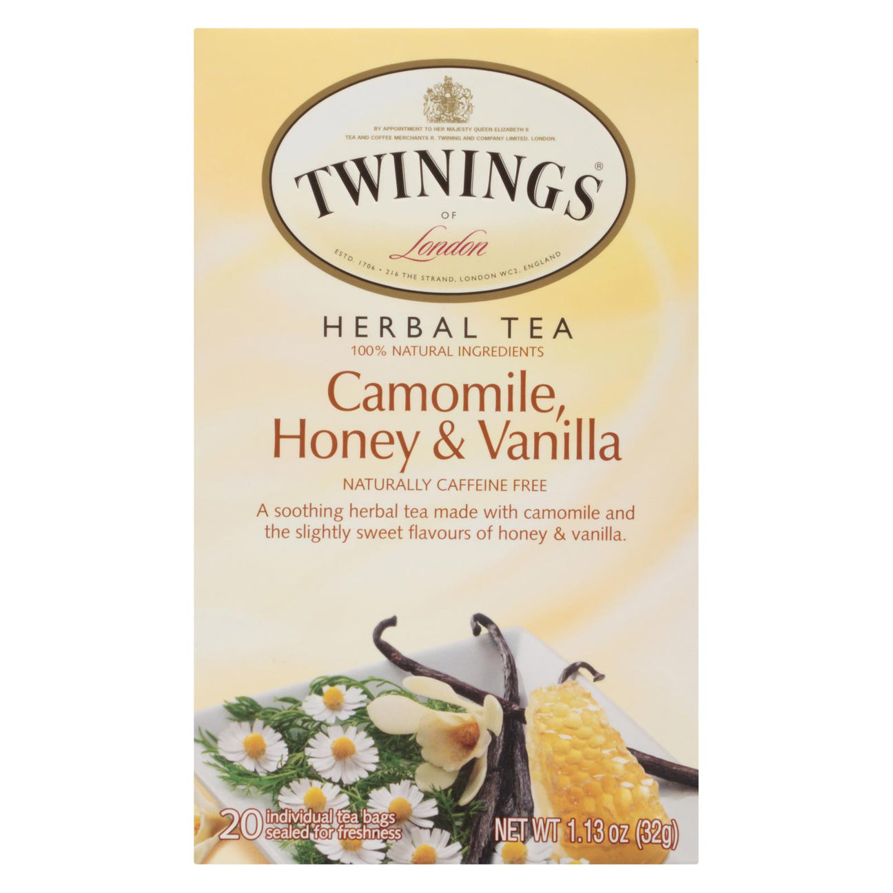 Twinings Herbal Tea Chamomile Honey Vanilla 120 Count (Pack of 6) - Cozy Farm 