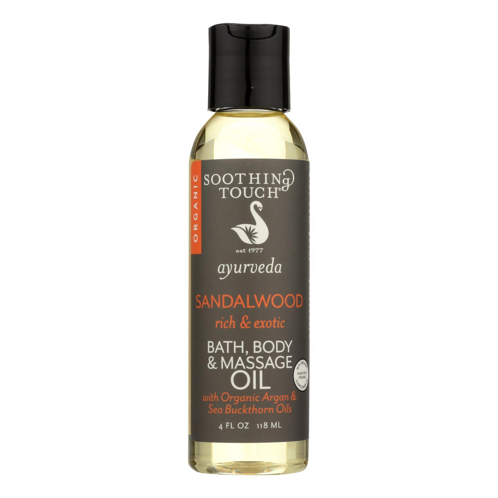 Sandalwood Ayurveda Massage Oil (Pack of 4 Oz) - Rich and Exotic Soothing Touch Bath Body - Cozy Farm 