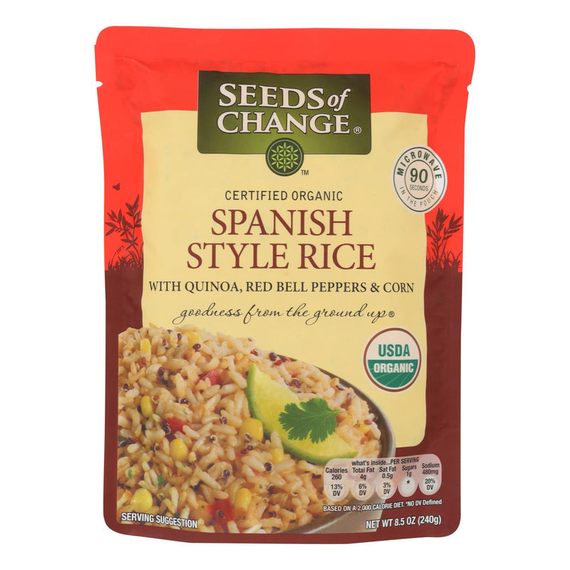 Seeds of Change Organic Microwavable Spanish-Style Rice with Quinoa, 12 Pack - Cozy Farm 