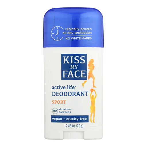 Kiss My Face Active Life Sport Deodorant, Aluminum-Free, 2.48 Oz - Cozy Farm 