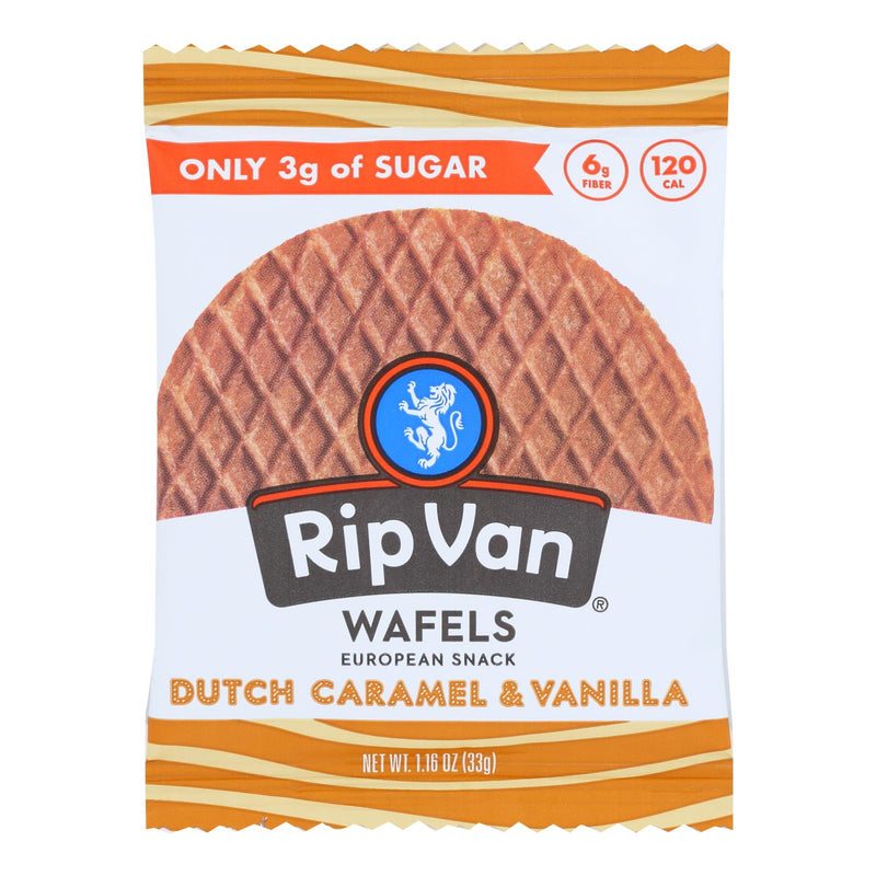 Rip Van Wafels Dutch Caramel Vanilla Wafels, 12-Pack, 1.16 Oz Each - Cozy Farm 