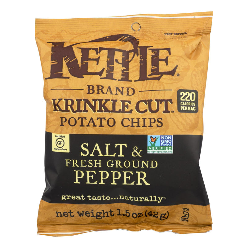 Kettle Brand Sea Salt and Black Pepper Potato Chips (24 Pack, 1.5 Ounce) - Cozy Farm 