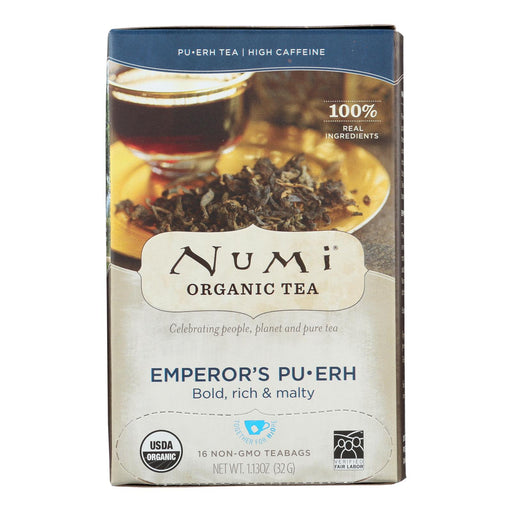 Numi Emperor's Puerh Black Tea (Pack of 6 - 16 Tea Bags Each) - Cozy Farm 