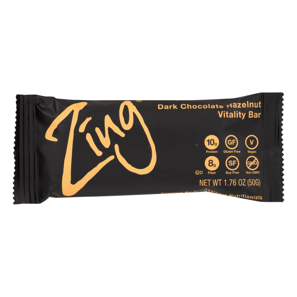 Zing Bars - Nutrition Bar - Dark Chocolate Hazelnut - 1.76 Oz Bars - Case Of 12 - Cozy Farm 
