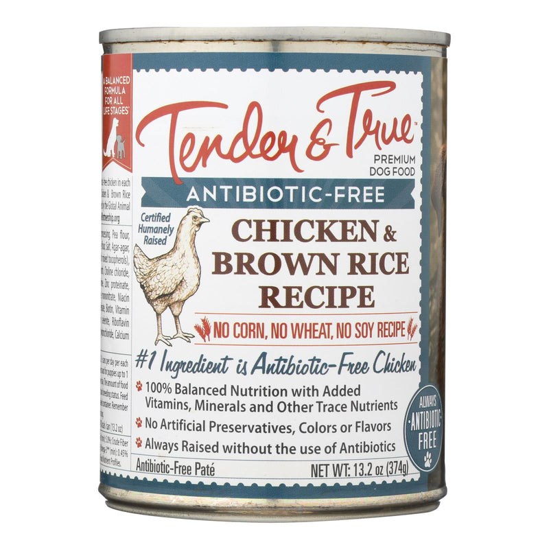 Tender & True Dog Food: Chicken & Brown Rice (12 x 13.2 Oz) - Cozy Farm 