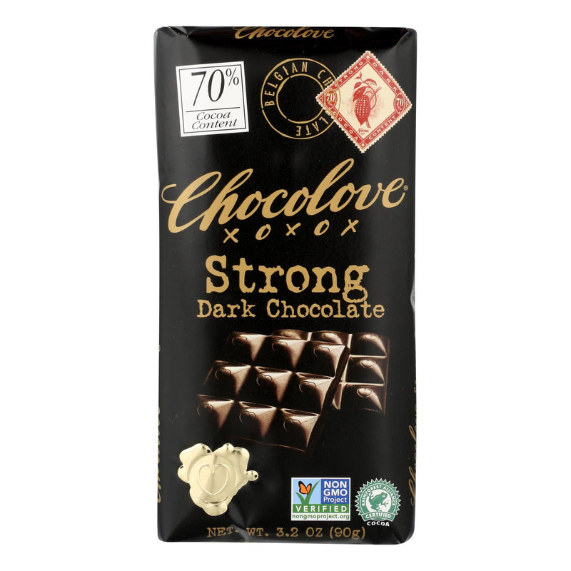 Chocolove Xoxox Premium Strong Dark Chocolate (12 Pack - 3.2 Oz Bars) - Cozy Farm 