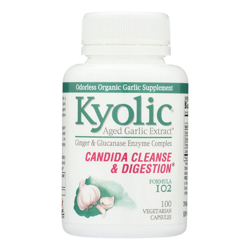 Kyolic Aged Garlic Extract - Candida Cleanse and Digestion Support - 100 Vegetarian Capsules - Cozy Farm 