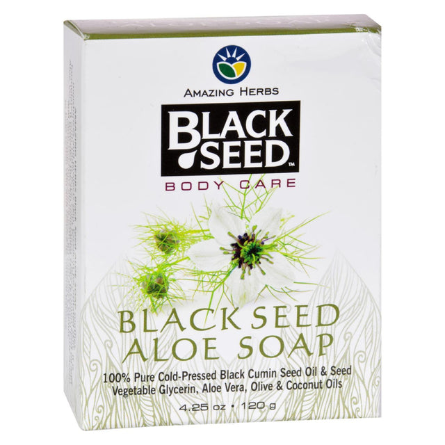 Black Seed Bar Soap with Aloe & Soothing Hydration (Pack of 4.25 Oz.) - Cozy Farm 