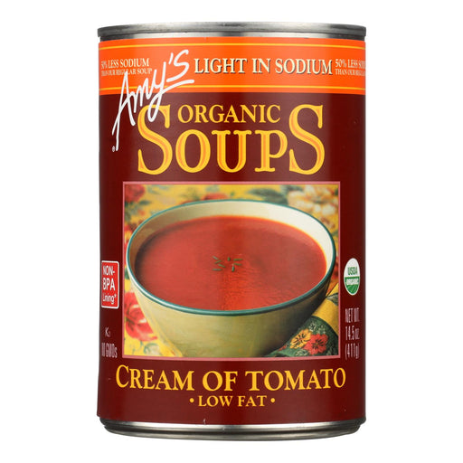 Amy's Organic Low Sodium Cream of Tomato Soup, 14.5 Oz. (Pack of 12) - Cozy Farm 