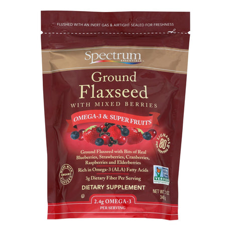 Spectrum Essentials Ground Flaxseed with Mixed Berries - 12 oz - Cozy Farm 