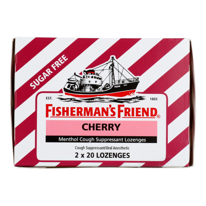 Fisherman's Friend Loz Fat-Free Cherry Sugar-Free (Pack of 6, 2/20 Ct.) - Cozy Farm 