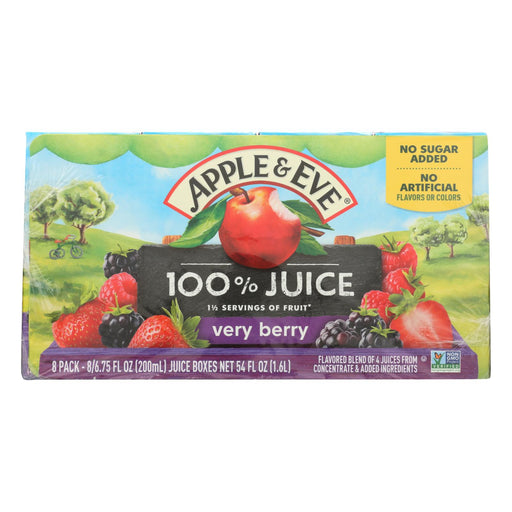Apple and Eve 100% Juice Very Berry (Pack of 6 - 40 Bags) - Cozy Farm 