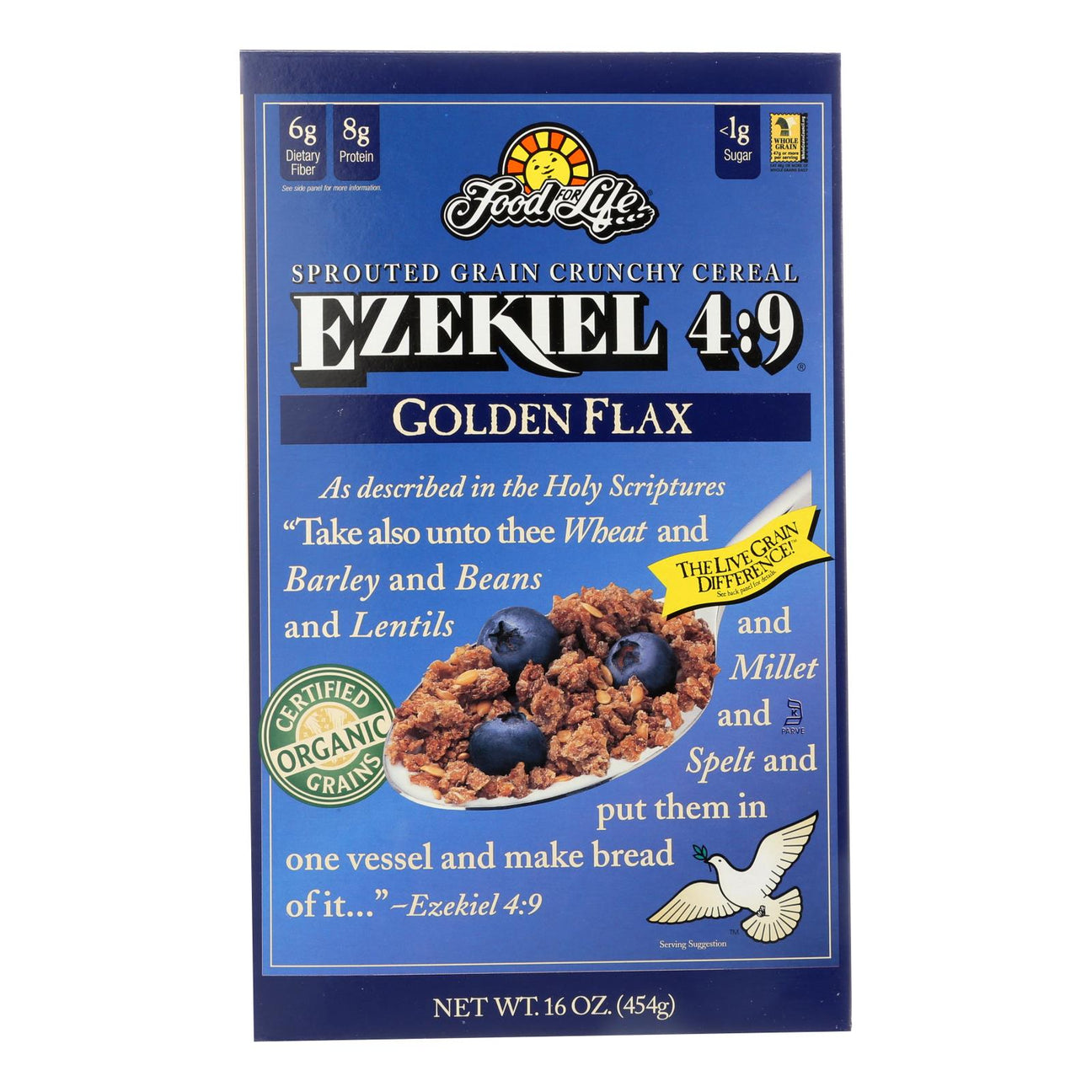 Food For Life Baking Co. Organic Ezekiel 4:9 Sprouted Whole Grain Golden Flax, 6 - 16 Oz. Packs - Cozy Farm 