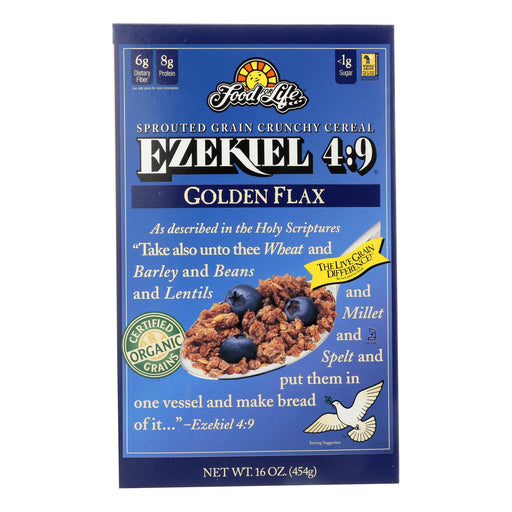 Food For Life Baking Co. Organic Ezekiel 4-9 Sprouted Whole Grain Golden Flax (Pack of 6 - 16 Oz) - Cozy Farm 