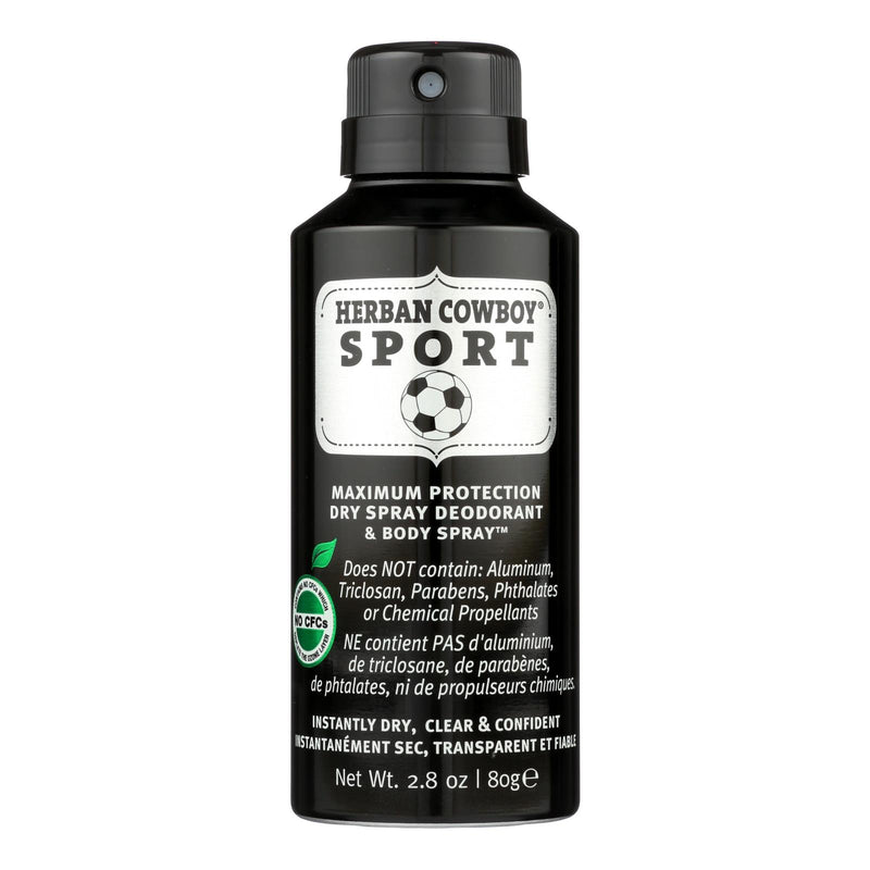 Herban Cowboy Sport Spray Dry Deodorizer, 2.8 Oz. - Cozy Farm 