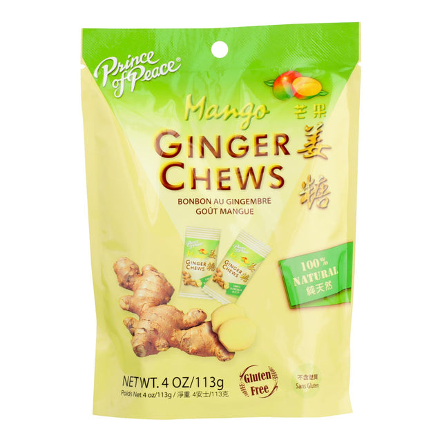 Prince Of Peace Ginger Mango Chews - 4 Oz. - Cozy Farm 