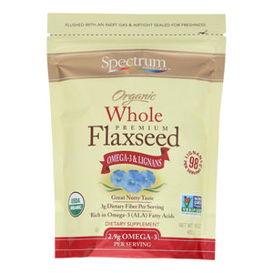 Spectrum Essentials Organic Whole Flaxseed, 15 Oz. - Cozy Farm 