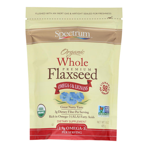 Organic Whole Flaxseed (Pack of 15 Oz.) - Spectrum Essentials - Cozy Farm 