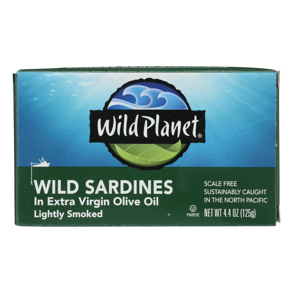 Wild Planet Wild Sardines in Extra Virgin Olive Oil (Pack of 12 - 4.375 Oz.) - Cozy Farm 