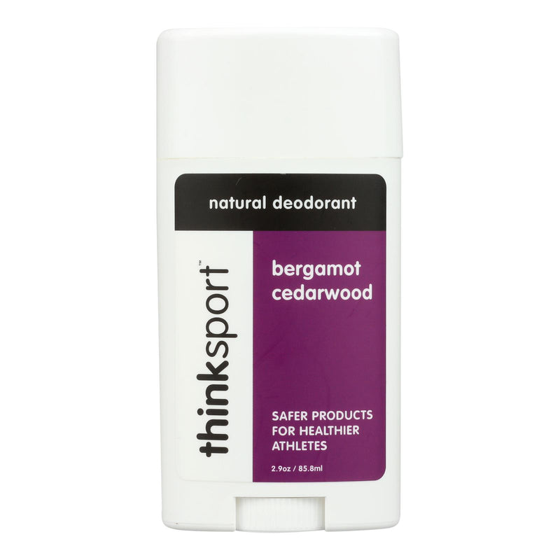 Thinksport Aluminum-Free Deodorant, Bergamot & Cedarwood, 2.5 oz - Cozy Farm 