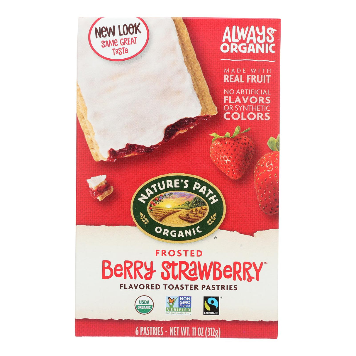 Nature's Path Organic Frosted Toaster Pastries: Delicious Berry Strawberry (Pack of 12) - 11 Oz. - Cozy Farm 