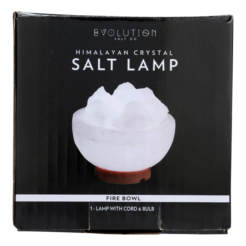 Evolution Salt  7 Lb White Fire Bowl Salt Lamp - Cozy Farm 