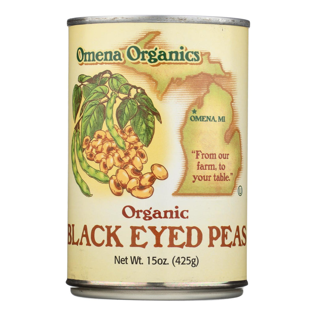 Omena Organics Black-Eyed Peas (Pack of 12 - 15 Oz.) - Cozy Farm 