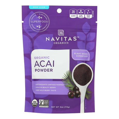 Organic Acai Powder by Navitas Naturals - Freeze-Dried, 4 Oz, Pack of 12 - Cozy Farm 