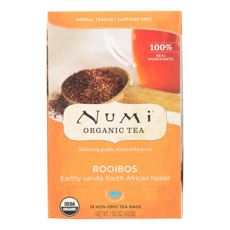 Numi Red Mellow Bush Rooibos Tea, 18 Tea Bags (Pack of 6) - Cozy Farm 