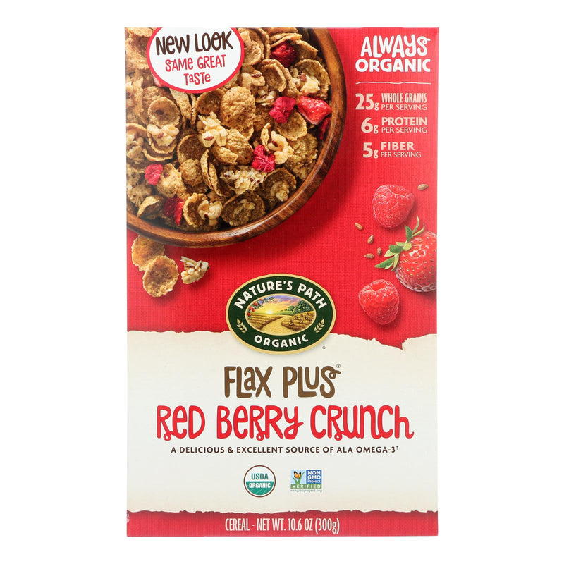 Nature's Path Organic Flax Plus Cereal: Red Berry Crunch, 10.6 Oz (Pack of 12) - Cozy Farm 