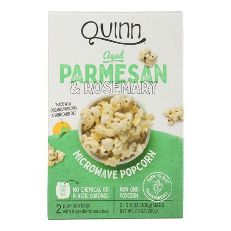 Quinn Microwave Popcorn (Pack of 6) - Parmesan and Rosemary Flavor, 7 Oz. - Cozy Farm 