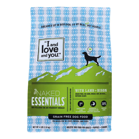 I and Love and You Dog Food, Lamb & Bison Flavor, (4 lb. Bag, Pack of 4) - Cozy Farm 