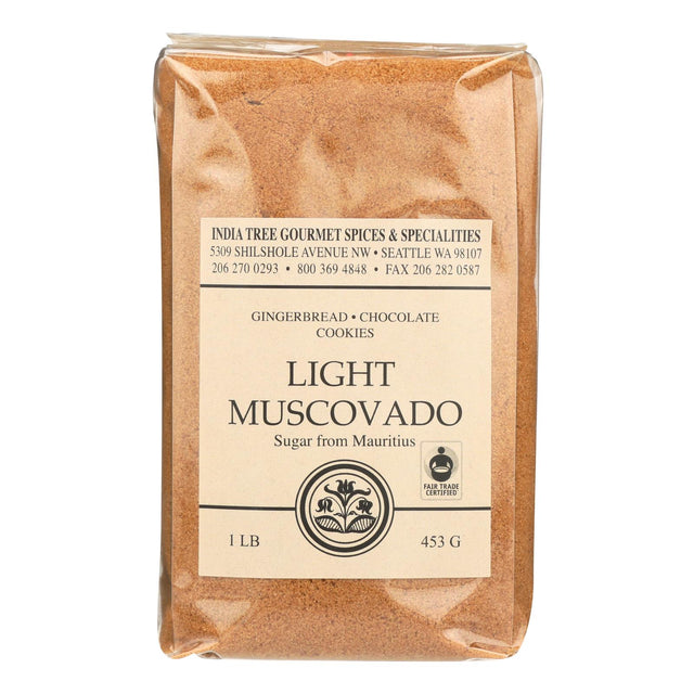 India Tree Gourmet Light Muscovado Sugar, 16 Oz., Pack of 6 - Cozy Farm 