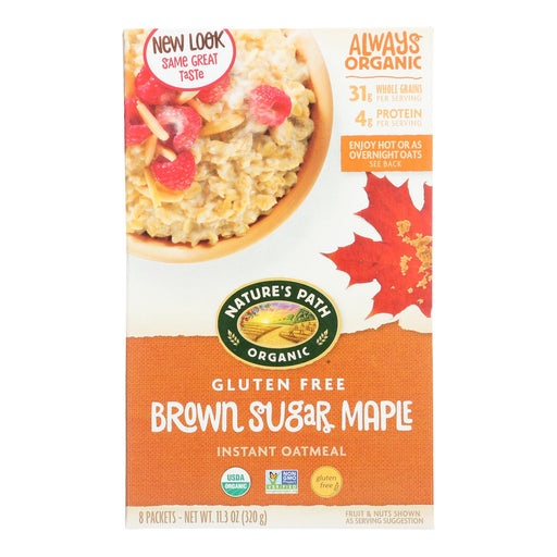 Nature's Path Organic Brown Sugar Maple Hot Oatmeal, 11.3 Oz. (Pack of 6) - Cozy Farm 